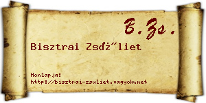 Bisztrai Zsüliet névjegykártya